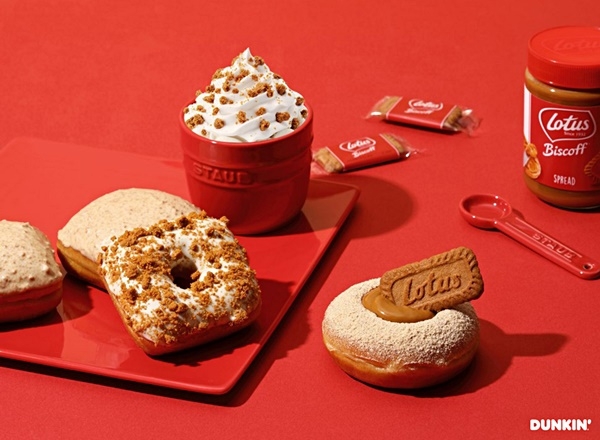 SPC그룹의 글로벌 도넛 브랜드 던킨이 '로투스 비스코프 도넛' 3종을 대상으로 ‘커피 & 도넛’ 프로모션 실시한다. (자료제공=SPC그룹)