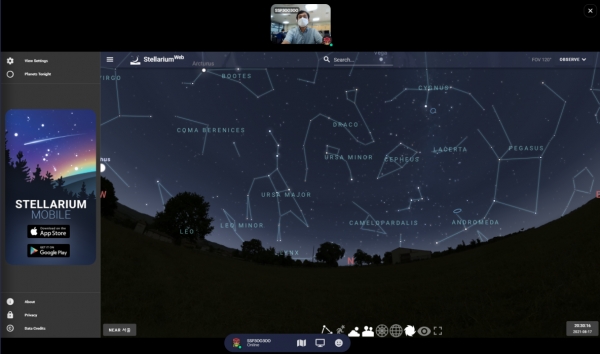 메타버스 기반 과학창의력교실 가상공간 (Stellarium 연계) (사진=서울시교육청 제공)