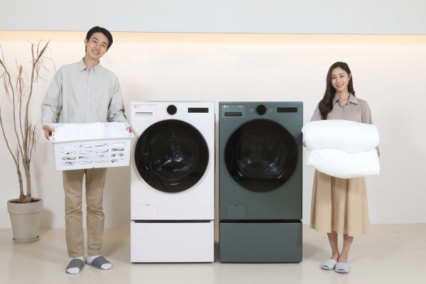 LG전자가 국내 가정용 세탁기 최대인 25kg 용량 LG 트롬 세탁기 신제품을 선보인다.(사진=LG전자 제공)