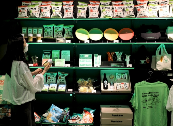 CJ제일제당이 오는 7월 말까지 서울 성수동에서 푸드 업사이클링 제품 '익사이클 바삭칩'을 소개하는 팝업 스토어를 운영한다. (사진=CJ제일제당 제공)
