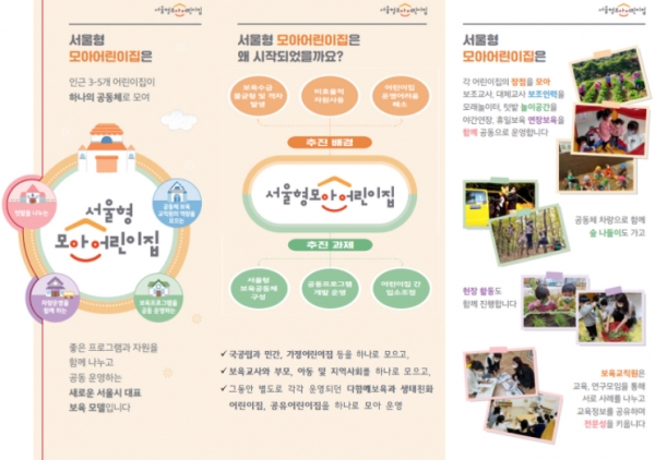 서울형 모아어린이집 리플릿 (자료=서울시청 제공)